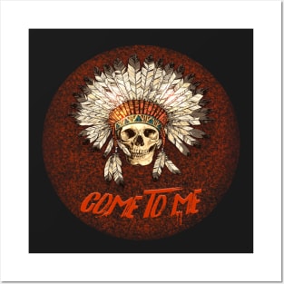 Limited Edition: Indian Tribal Headdress With Skull Posters and Art